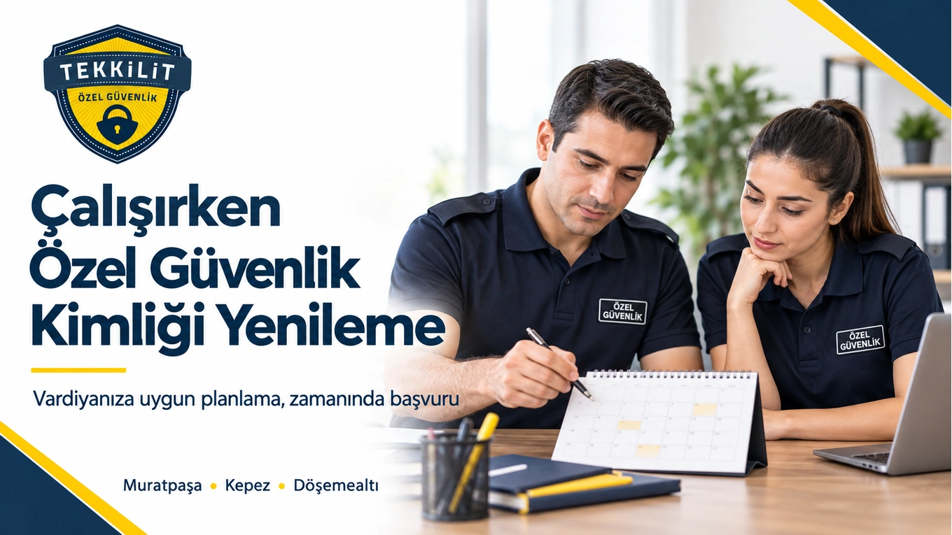 TEKKİLİT özel güvenlik kimlik yenileme sürecini vardiya düzeniyle birlikte planlayan çalışanlar. TEKKİLİT özel güvenlik kimlik yenileme sürecini vardiya düzeniyle birlikte planlayan çalışanlar.